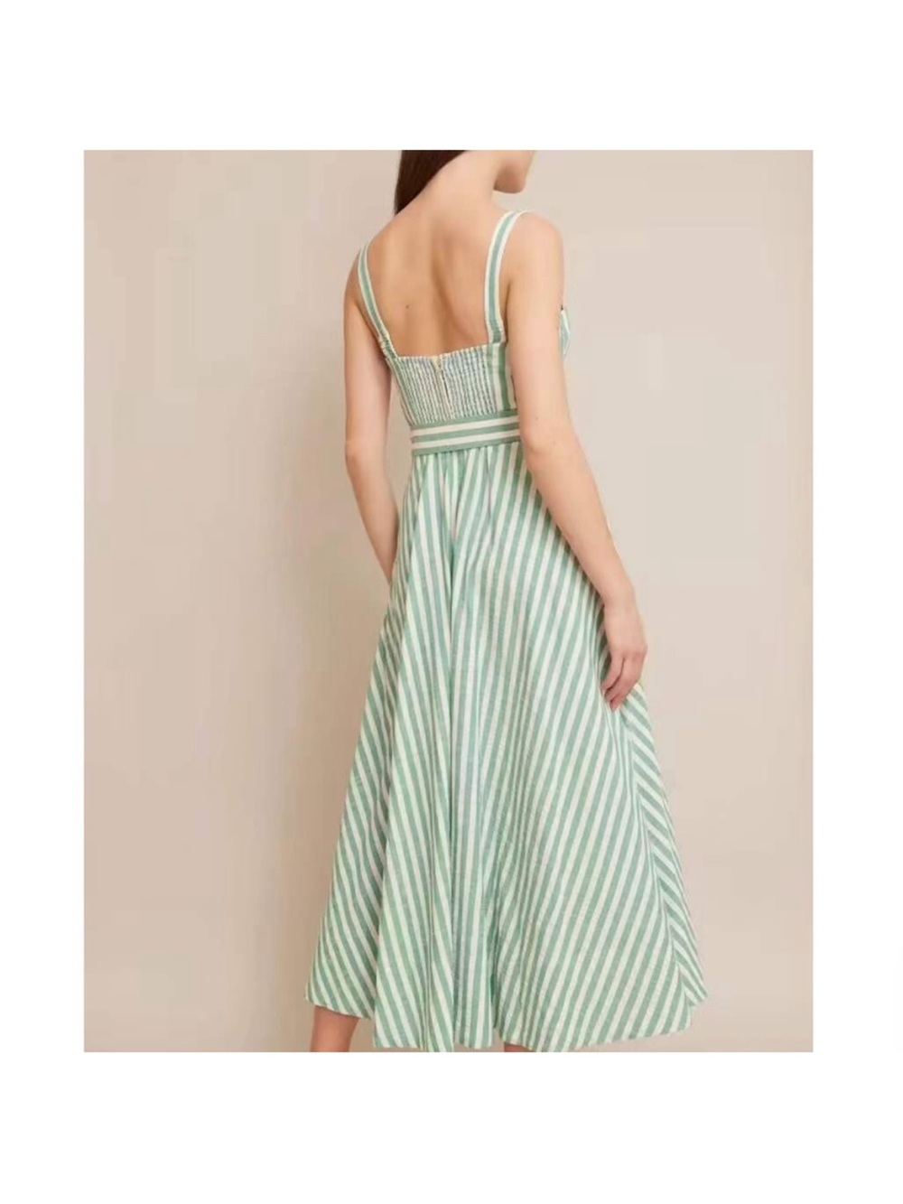 Cara Cara Calypso Midi Dress in Ivory Green - Picture 11 of 12